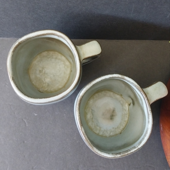 Pair Frankoma 5C Plainsman Coffee / Tea Cups in Woodland Moss - Picture 7 of 12